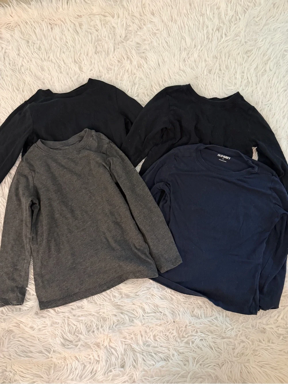 Boys 5T Long Sleeve Shirt Bundle Old Navy H&M Black Gray 4 Piece